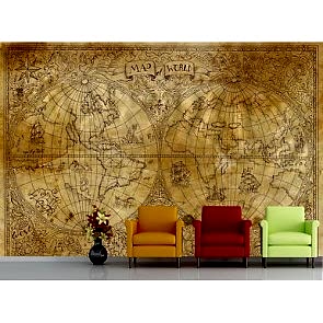 İki Boyut Eski Dünya 3 Boyutlu Duvar Kağıdı