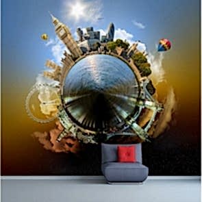 Dünya Yapıları - Şehir Resimli Duvar Kağıdı Modelleri Uygulama