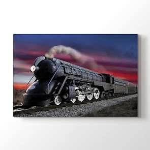 Kara Tren - Modern Duvar Dekor Kanvas Tablo