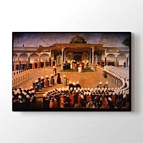 Osmanlı Avluda Merasim - Osmanlı Duvar Tablosu