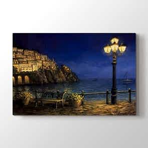 Sokak Lambası - Yağlı Boya Duvar Dekoru Kanvas Tablo