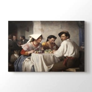Roman Sofrası - Yağlı Boya Dekoratif Duvar Tablosu