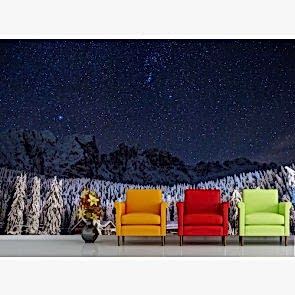 Gökyüzünde Ağaçlar 3 Boyutlu Duvar Kağıdı