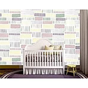 Çizgilerin Uyumu - 3D Çocuk ve Bebek Odası Duvar Kağıdı Uygulama