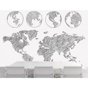 Dünya Dört Dönüyor 3 Boyutlu Duvar Kağıdı