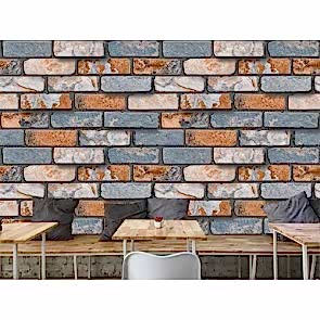 Doğal Tuğlalar - 3D Duvar Kağıdı Uygulama