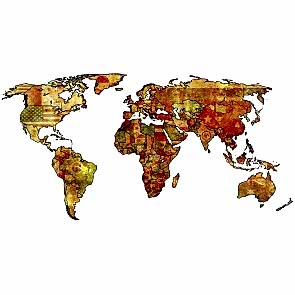 Bayraklardan Dekoratif Dünya