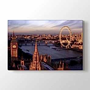 Londra'da Yaşamak - Şehir Duvar Dekoru Kanvas Tablo