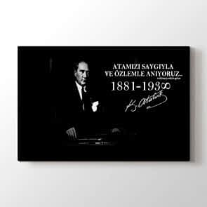 Atatürk'ü anıyoruz Tablosu | Ev Dekorasyon Tablo