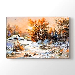 Orman Yangını - Soyut Duvar Dekoru Kanvas Tablo