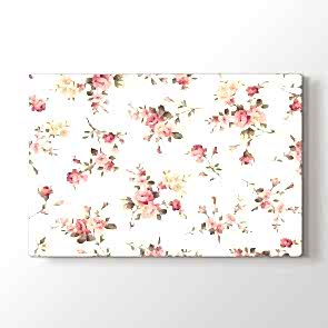 Retro Çiçekler Tablosu | Modern Çiçek Tabloları