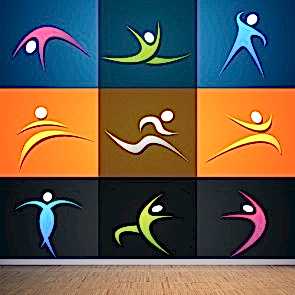 Esneme Hareketleri Spor İle İlgili 3D Duvar Kağıdı Modeli