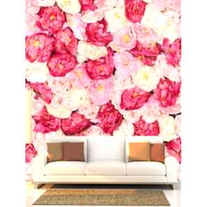 Romantik Çiçekler Çiçek Desenli Duvar Kağıdı Modeli