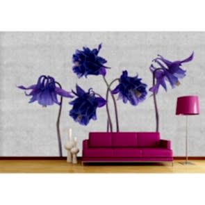 Örgü Çiçekler 3 Boyutlu Resimli Duvar Kağıdı