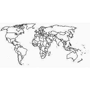 Boyanabilir Dünya Haritası