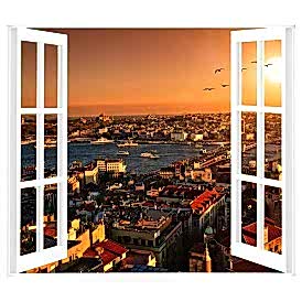 Pencereden İstanbul Manzarası