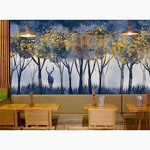 Geyik Ve Orman - 3D Duvar Kağıdı Uygulama