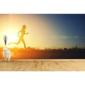  Sağlıklı Koşu 3D Duvar Kağıdı Modeli