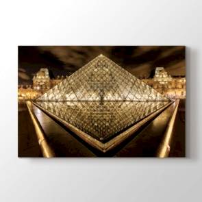 Paris Louvre Piramidi - Şehir Duvar Dekoru Kanvas Tablo