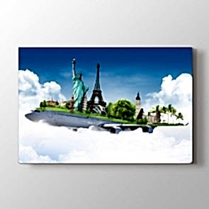 Dünyayı Geziyorum - Ofis Kanvas Tablosu