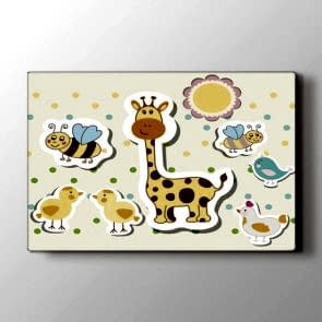 Tatlı Hayvanlar Tablosu | Bebek Odası Tabloları