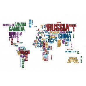 Yazıyla Dünya Haritası