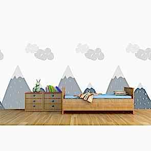 Bulutlu Tepeler - 3D Çocuk ve Bebek Odası Duvar Kağıdı Uygulama