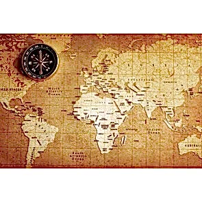 Eskitme Kağıt Dünya Haritası