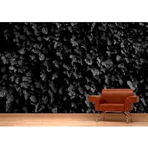 Kara Yapraklar 3 Boyutlu Duvar Kağıdı