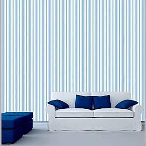 Mavi Çizgiler Duvar Kağıdı Modeli