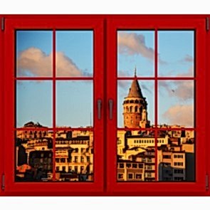 Penceremden Galata Kulesi