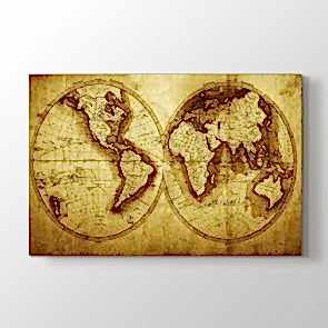 1711 Yılı Dünya Haritası Tablosu | Dünya Haritası Tabloları