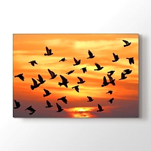 Kuşlar Sonbaharda Gelir - Vahşi Yaşam Dekoratif Duvar Tablosu
