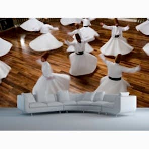 Semazenler Gösterisi 3 Boyutlu Duvar Kağıdı