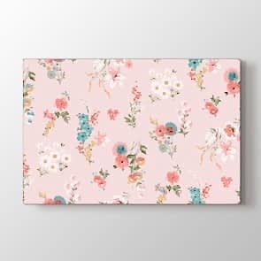Pembe Çiçekli Duvar Tablosu | Çiçekli Tablolar