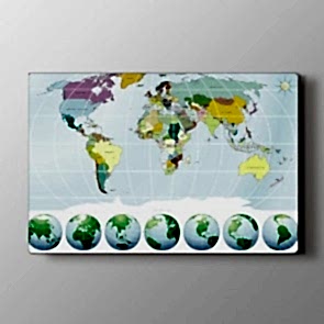 Her Açıdan Dünya - Ofis Kanvas Tablo Modeli