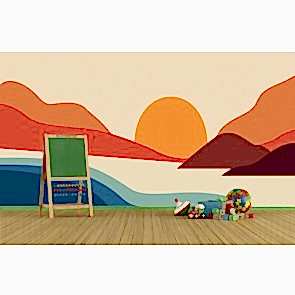 İç Açıcı Renkler - 3D Çocuk ve Bebek Odası Duvar Kağıdı Uygulama