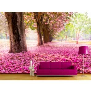 Kiraz Ağacı Yaprakları - Resimli Duvar Kağıdı