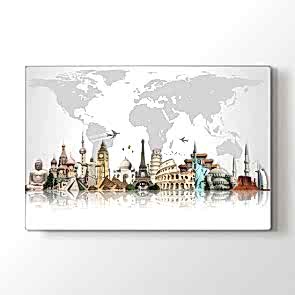 Gidilecek Çok Yer Var - Ofis Resimli Kanvas Tablo Modeli