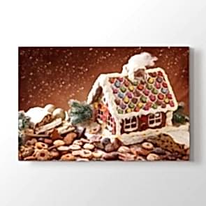 Kurabiye Evi - Mutfak Duvar Dekor Kanvas Tablo