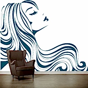 Dalgalı Saçlar 3D Duvar Kağıdı Modeli