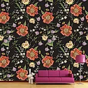 Özel Çiçekler 3 Boyutlu Çiçek Desenli Çiçekli Duvar Kağıdı