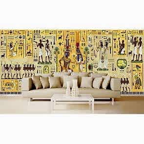 Mısır Duvar Figürleri - 3 Boyutlu Duvar Kağıdı Uygulama