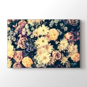 Nostaljik Çiçekleri Tablosu | Çiçek Desenli Tablolar