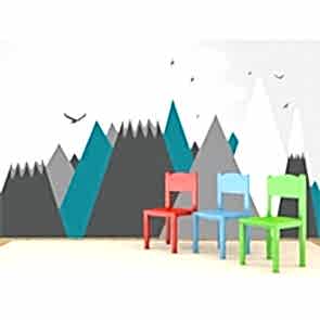 Huzurlu Tepeler - 3D Çocuk ve Bebek Odası Duvar Kağıdı Uygulama