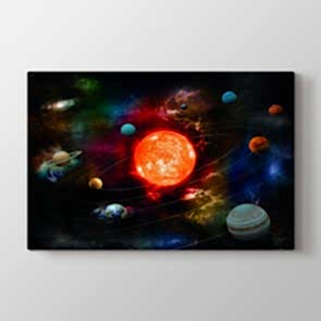 Fantastik Güneş Sistemi Tablosu | Ders Kanvas Tablosu