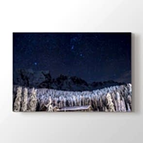 Gökyüzünde Ağaçlar Tablosu | Manzara Resimli Tablolar