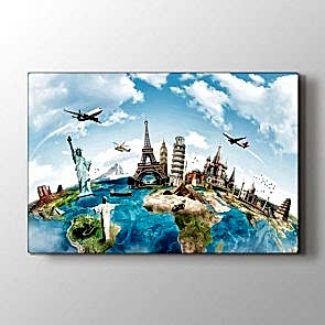 Yüzeysel Dünya Simgeleri Tablosu | Deniz Manzaralı Tablolar