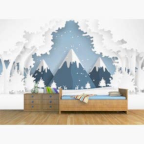 Kar Masalı - 3D Çocuk ve Bebek Odası Duvar Kağıdı Uygulama