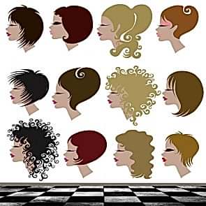 Kuaför Modelleri 3D Duvar Kağıdı Modeli